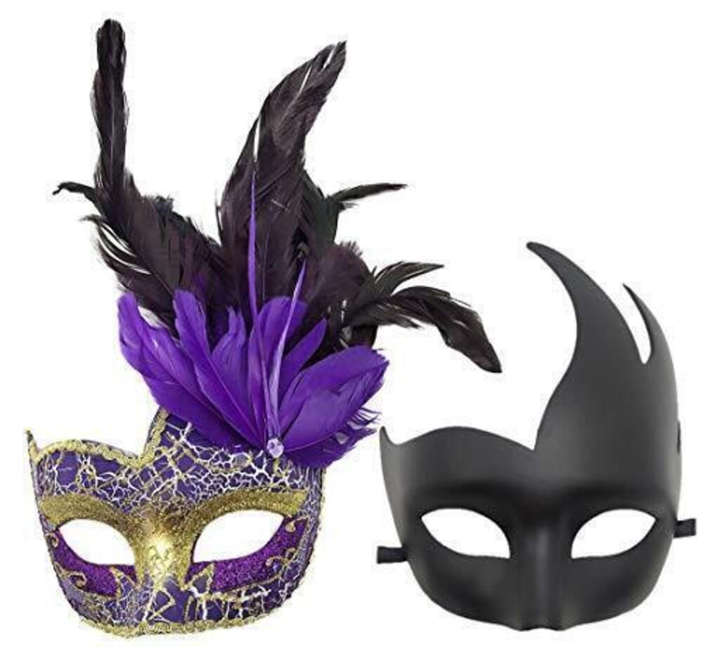 3184 Costume Mask Feather Masquerade Mask Halloween Mardi Gras Cosplay